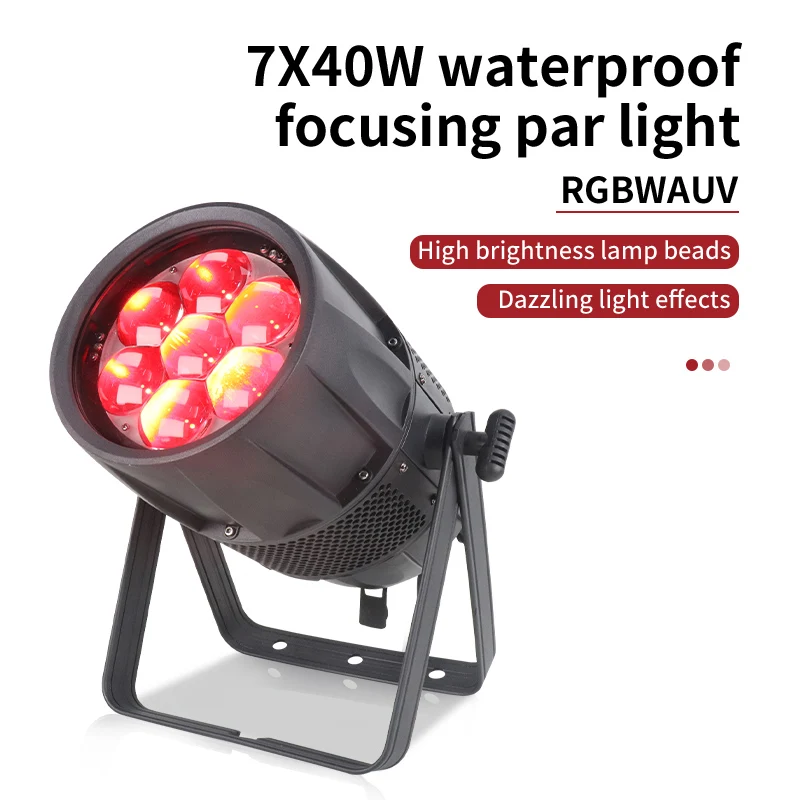4-10pcs7 x40w RGBW 4 in1 ZOOM Stage Lights IP65 impermeabile DJ LED Par Can LED Wall Washer Effect Lighting DMX512 LED Par Light