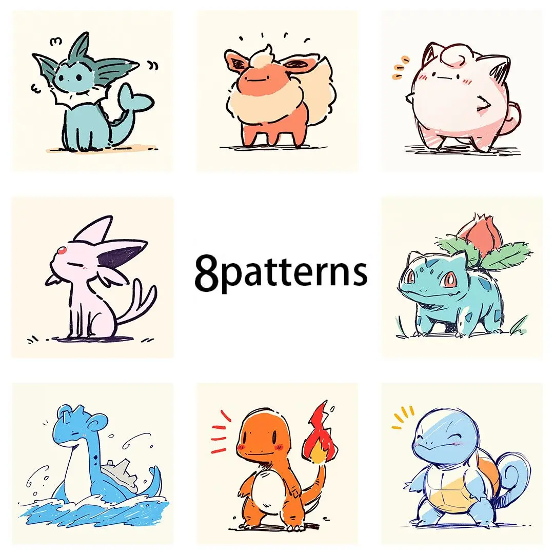 500 Sheets/Roll Pokémon Avatar Stickers Cute Decorative Stickers for Journals, Room Decor, Cartoon Back-to-School Study Gift view 2