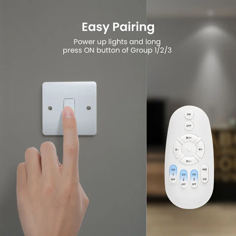 BroadLink FastCon Smart Lights Wireless Remote to Control Lighting RGB Brightness Color Temperature Wireless Remote SC4R1