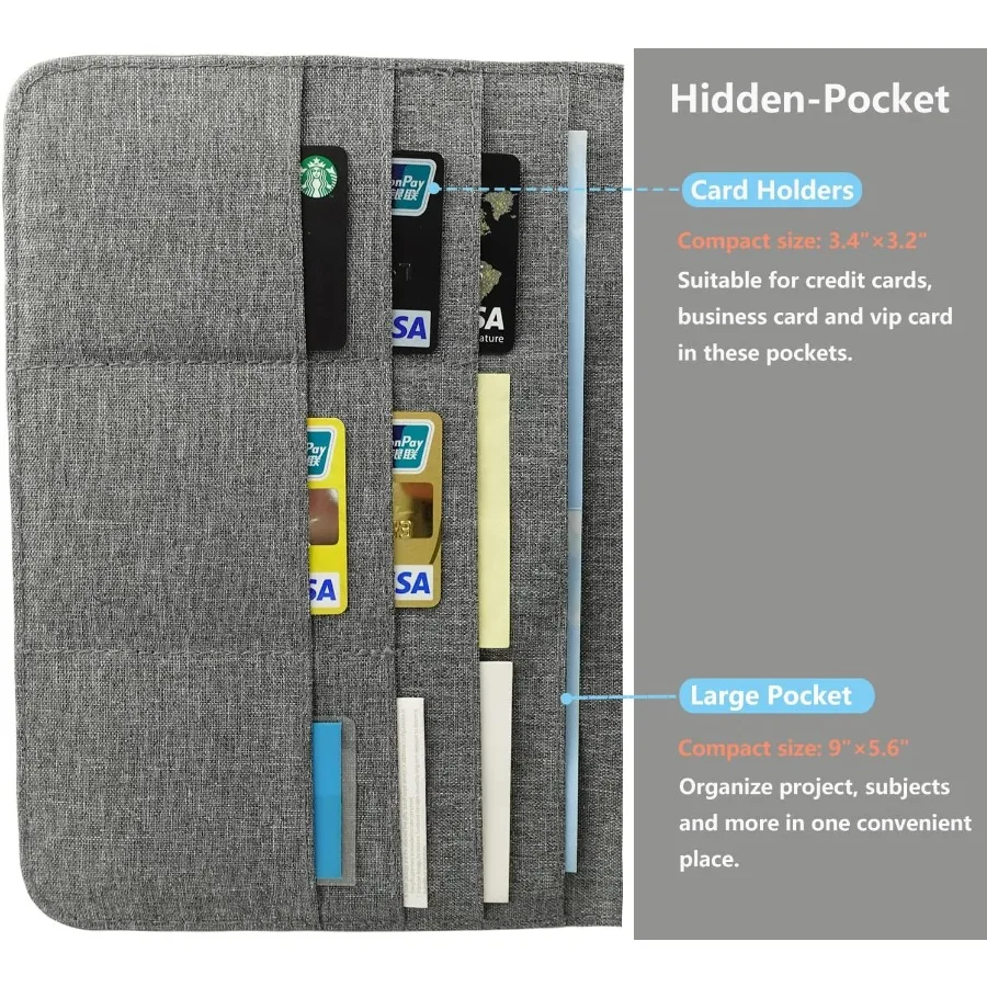 غطاء فوليو متوافق مع حامل بطاقة العمل Rotbook Everlast Fusion متعدد الحجم مقاس A5 مقاس 9.6 بوصة × 7.4 بوصة #2