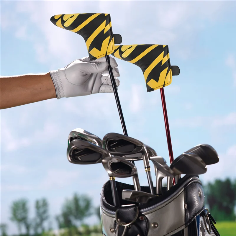 غطاء رأس A69P-Golf Club Blade Putter مع إغلاق من جلد البولي يوريثان، إكسسوارات جولف منقوشة مطبوعة على نعم #4