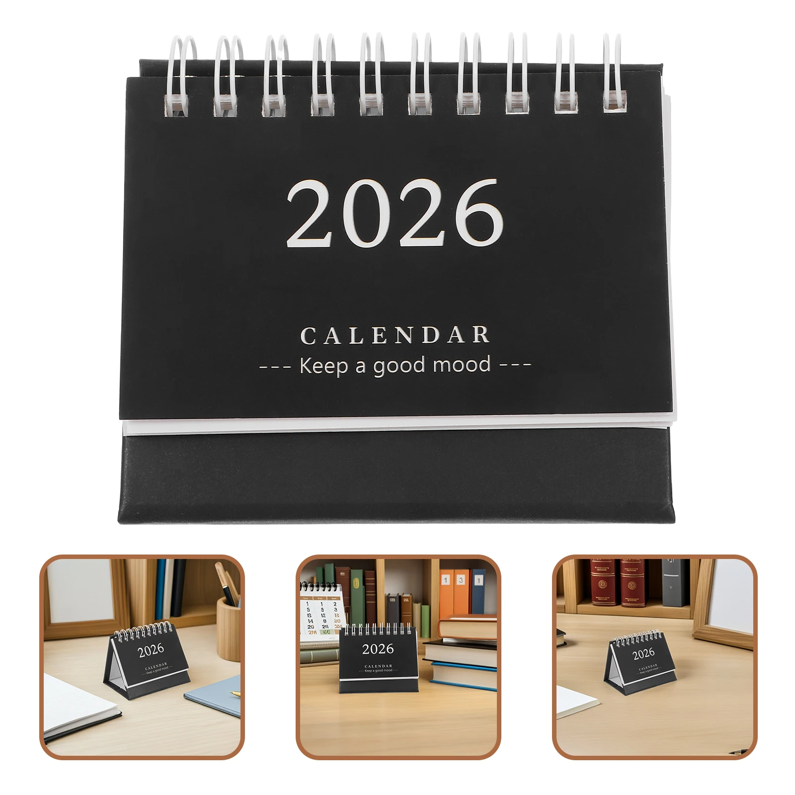 2026 Desk Calendar Daily Use Month Simple Mini Desktop Planner Paper Standing Flip Office