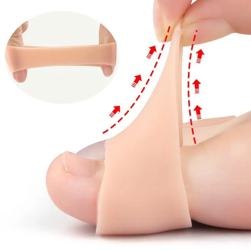 New Silicone Toe Protector Cover Anti-Friction Foot Care Pedicure Finger Separator Spacer Tube Pain Relief Wear Pads