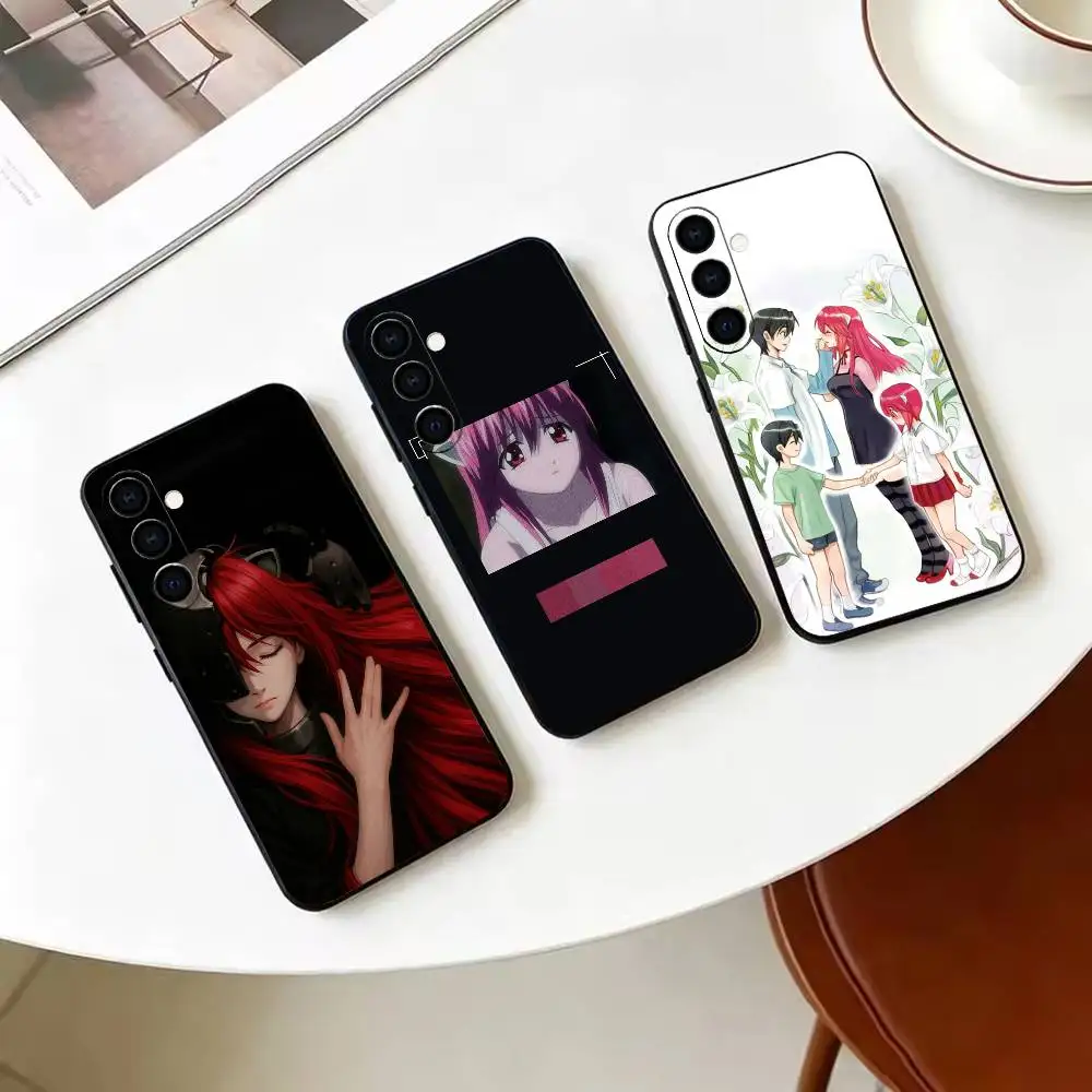 Depressing Tragedy Elfen Lied-s Soft Silicone phone Case for Samsung Galaxy A73//A72/A70/A53/A52/A51 - Black