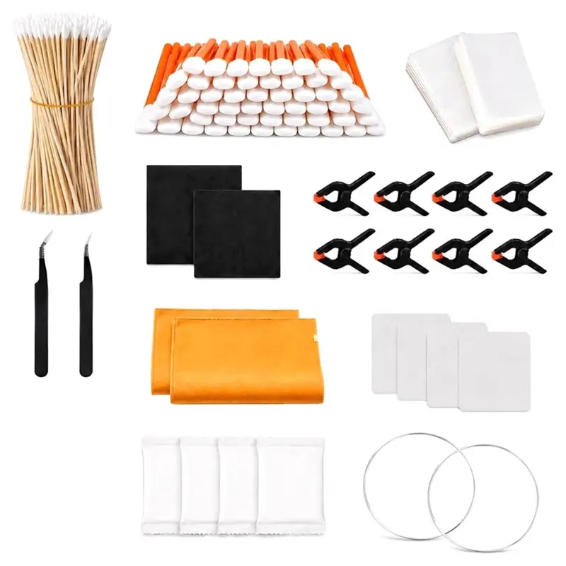 abjl-sports-card-care-flattening-kit-245-pcs-trading-card-cleaning-kit-with-sleeves-and-tools