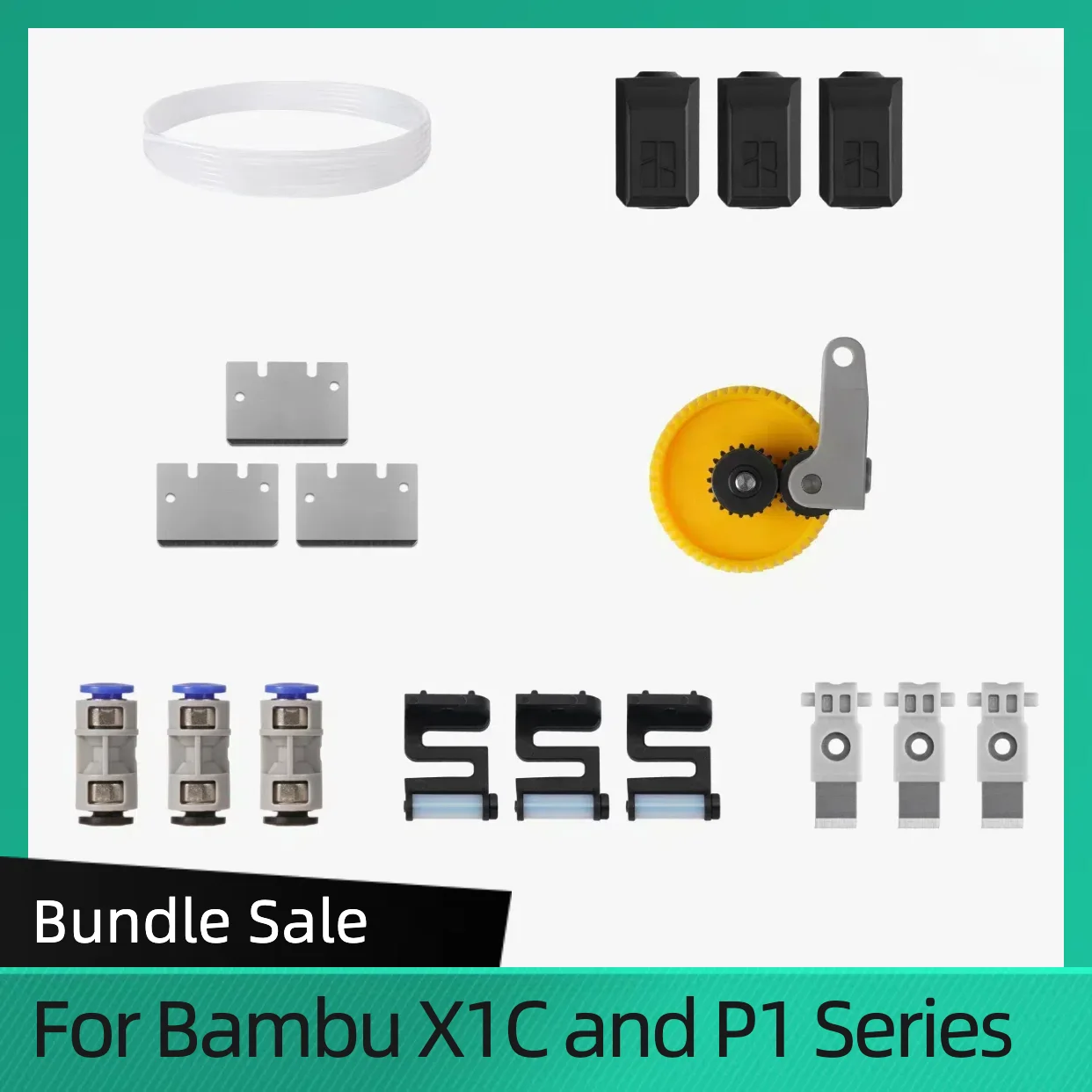 

Комплект для обслуживания серии Bambu X1C и P1, аксессуары для Bambu Lab P1P/P1S, сменная насадка для резака нити, скребок для стеклоочистителя