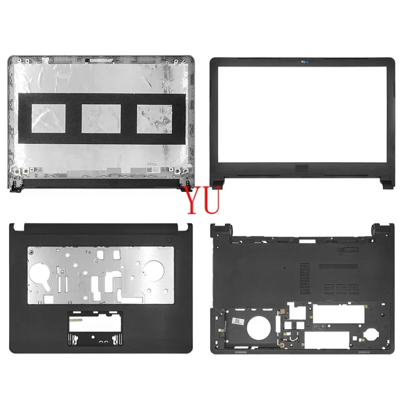 For Dell Inspiron 14 5458 5459 5455 Laptop LCD Back Cover/Front Bezel/Palmrest/Bottom Case/Hinges/Touchpad Black Case No Touch