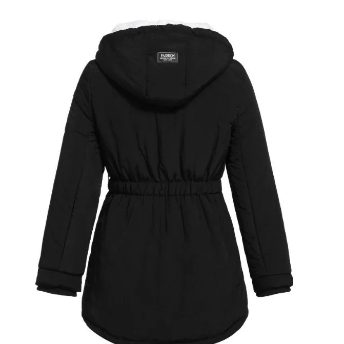 Winter Women Warm Parkas Hooded Thick Plush Coats Female Mid-Long Cotton Jacket Warm Coat Outwear Suit Jackets