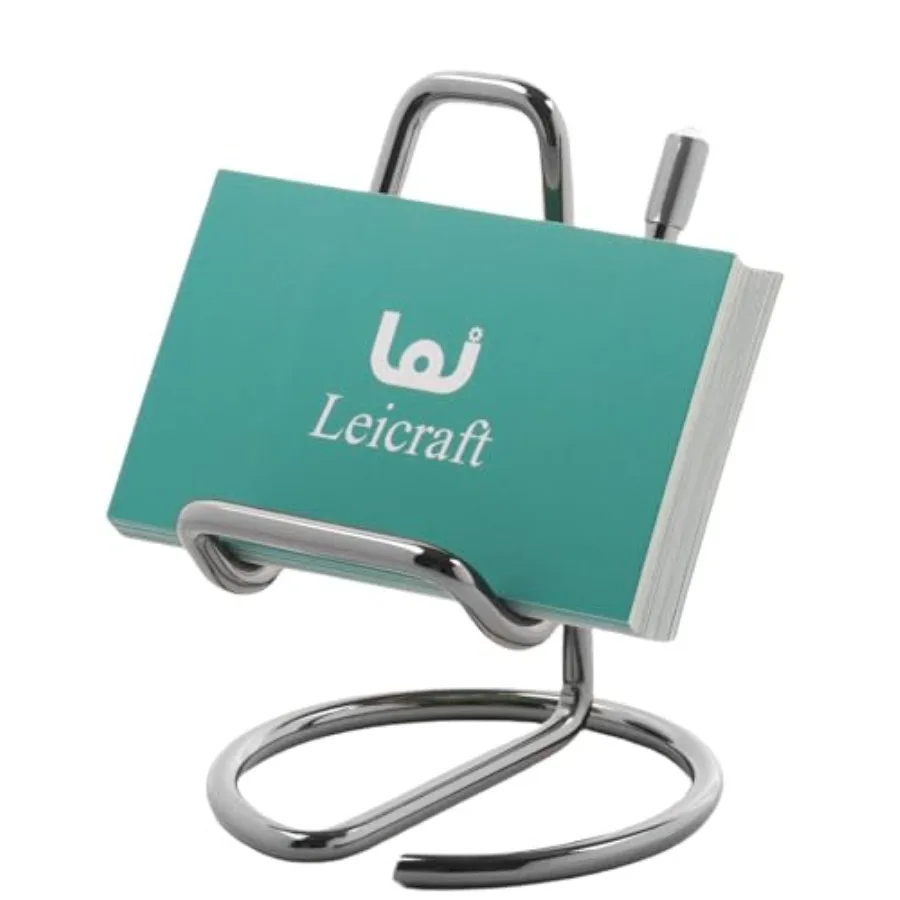 Business Card Holder for Desk, Cute Metal Card Organizers and Office Desk Accessories for Men and Women