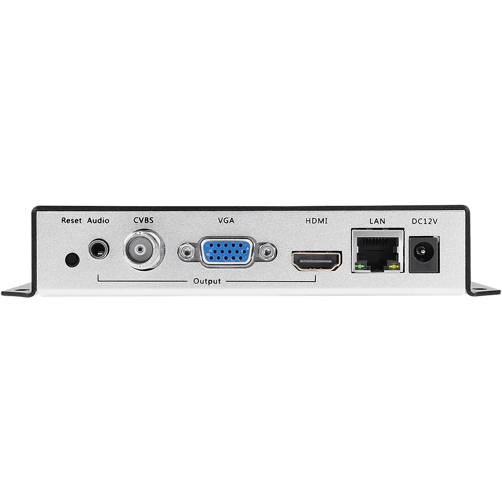 H.264 H.265 4K HDMI VGA CVBS Decodificatore video NDI SRT RTMP HTTP RTSP UDP Ricevitore video IP