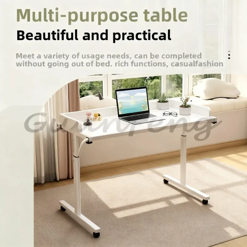 Bedroom and living room furniture, adjustable and movable bedside table, rolling bed end small table, multifunctional computer