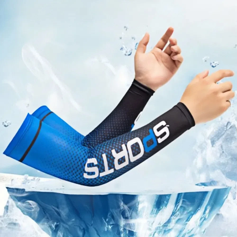 Upgraded Version Ice Silk Arm Covers Cooling Anti Slip UV Protection Sleeves Breathable Durable Sun Protection Sleeves Outdoor