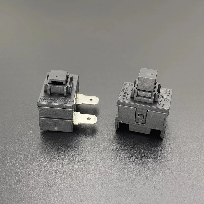 1~5pcs/lot PS1 power switch with lock 2-pin 12A self-locking button vacuum cleaner and water heater button