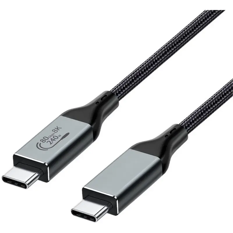 USB5.0 Full-Function Data Cable PD240W 80Gbps 8K 60Hz Type C Fast Charging Cable USB C To C Data Transfer Cable