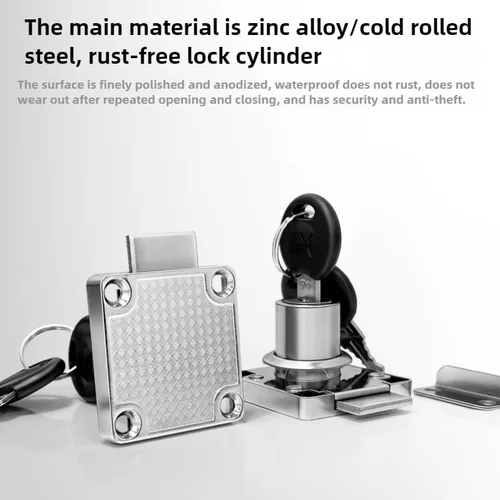 Imagen 2 del producto 1 Juego de cerraduras de pestillo para cajón de armario, cerradura para puerta de muebles, cerradura de escritorio, cerraduras para puertas de armario, mesita de noche, librería, cerradura sólida