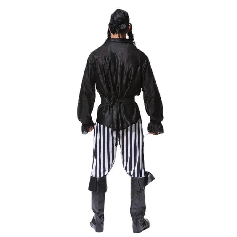 Costume da pirata per adulti per loween Par Spettacolo teatrale da uomo Role-plang Vestito cosplay Abbigliamento etnico tradizionale cinese