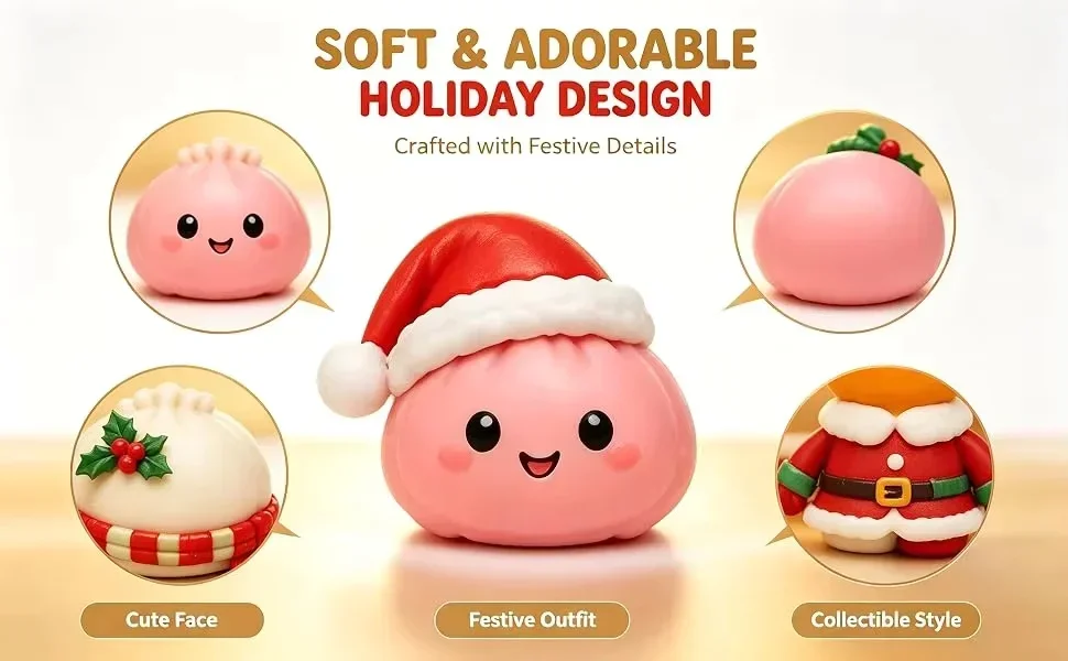 2026 Weihnachts-Squishy-Adventskalender, Fidget-Countdown-Kalender mit Überraschungen, sensorisches Fidget für Erwachsene, Weihnachtsparty-Geschenke – Detail 3