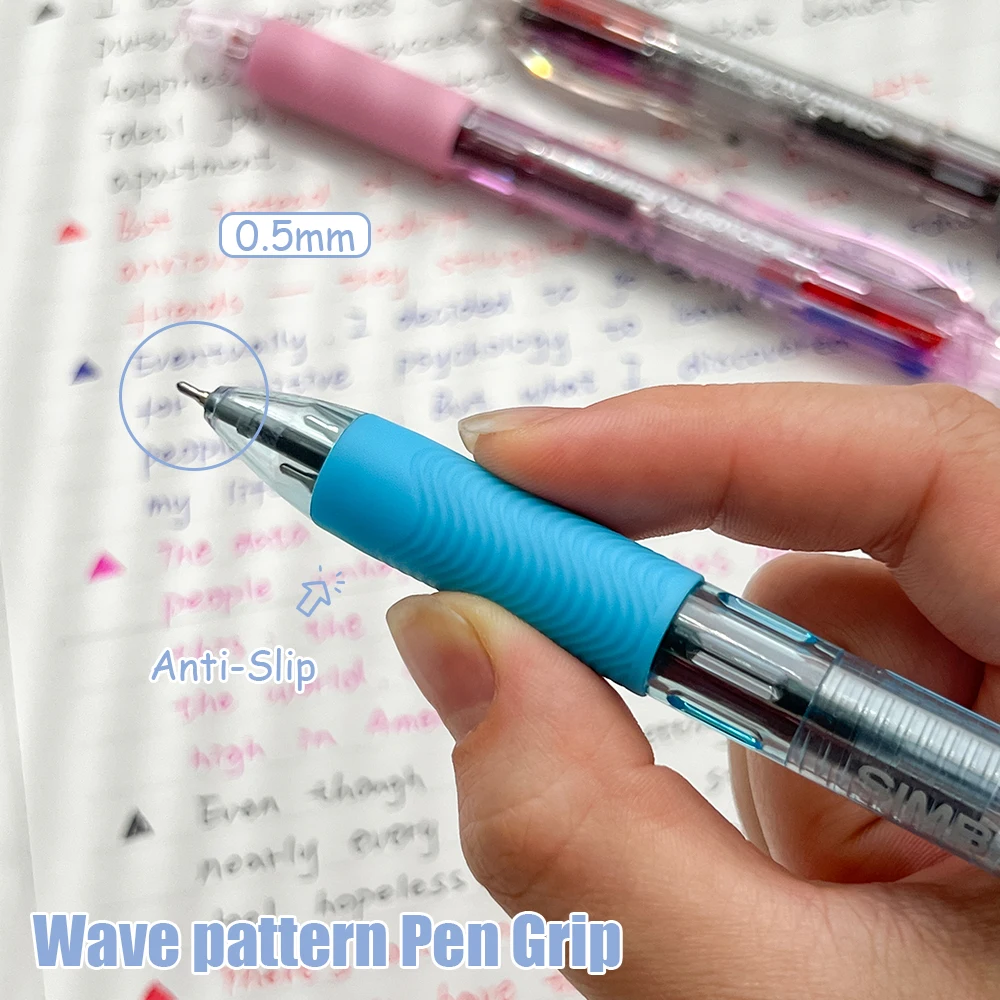 1/3 Stück 4-in-1-Farbkugelschreiber, 0,5 mm, 4-Farben-Stift auf Ölbasis, kreativer Markierungsstift, Lern- und Bürobedarf – Detail 7
