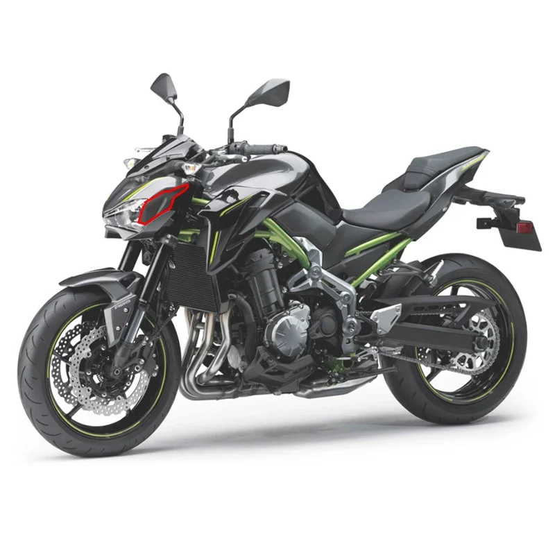 Z900 Motorcycle Carbon Fiber Front Side Nose Cover Headlight Panel Fairing Injection Fit For Kawasaki Z 900 2017 2018 2019 ABS