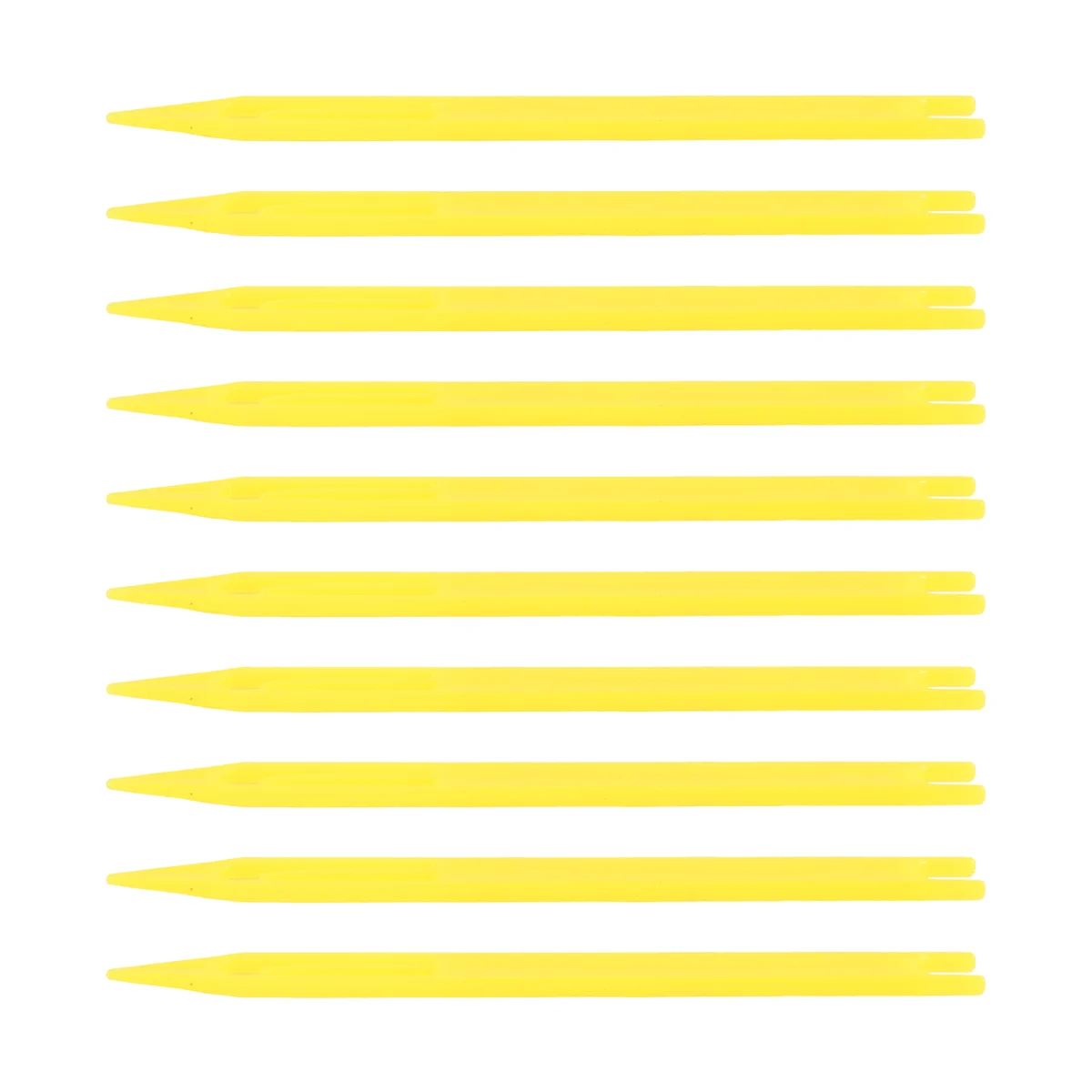 Filet de pêche en plastique jaune, réparation de canette de navettes, 2 # Johanna, 10 pièces