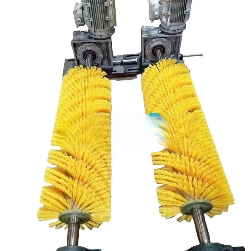 Mining Explosion Proof Rotary Brush Cleaner Belt Conveyor Dust Removal Electric Roller Sweeping Brush for Industrial Use