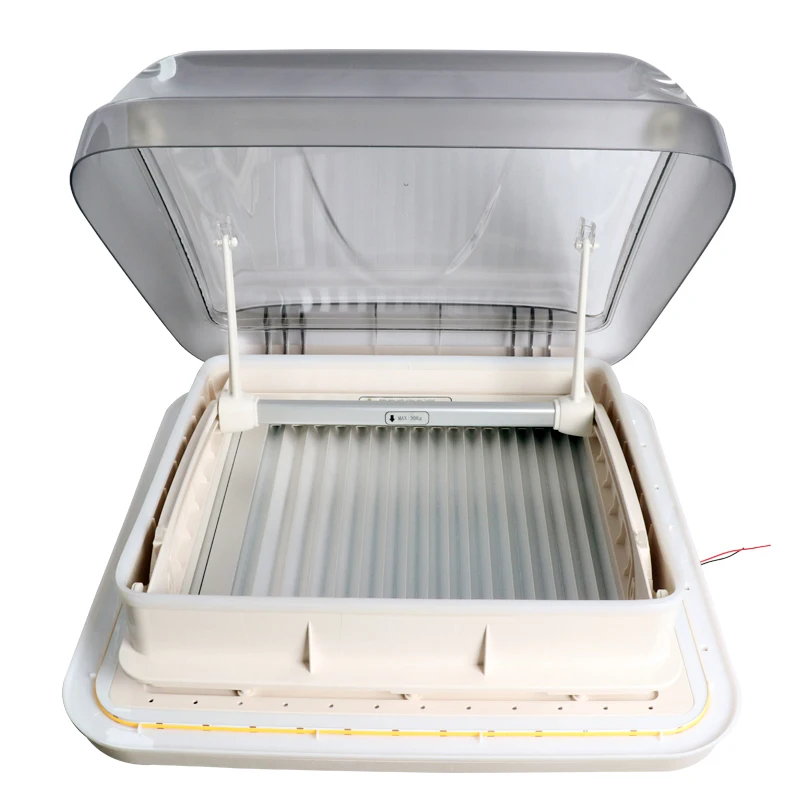 Modified RV skylight Chase Transit special 402*402MM opening ventilation ventilation with LED light anti-mosquito curtain sunsha
