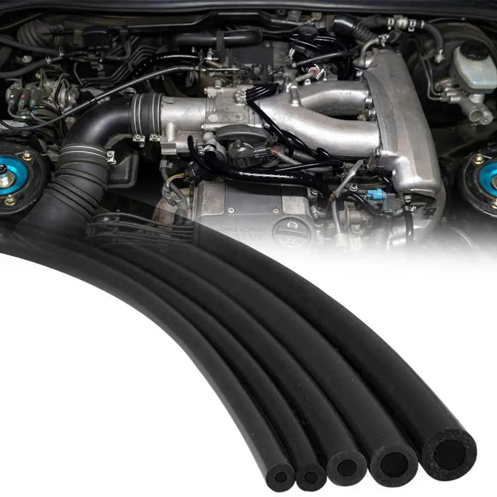 Black 3/5/4/6/8/10/12/14mm Auto Car Vacuum Silicone Hose Racing Line Pipe Tube 1-50 meter Universal