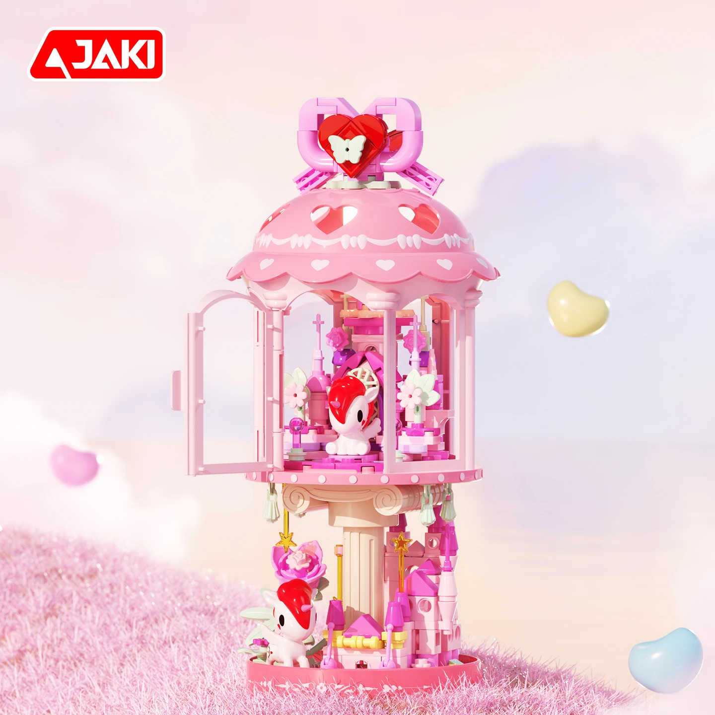 JAKI Forest Castle Lighthouse Building Blocks Set with Light, Night Light, Bedroom Ornament, Model Assembly Toys, Gift for Girls view 4