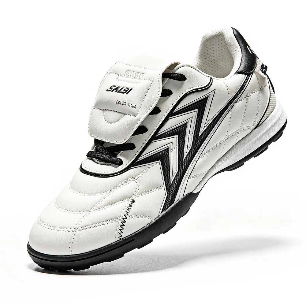 Unisex TF Turf Football Shoes Wear‑Proof Rubber Sole Comfort PU Upper Light Shoes For Outdoor Grass Matches