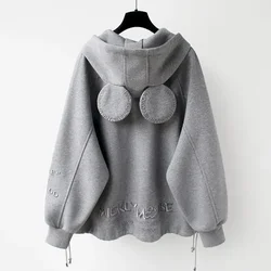 Sweats à capuche zippés animés vintage pour femmes, vestes à capuche brodées, sweat à capuche PVD Y2k, vêtements Kawaii, mode coréenne, automne