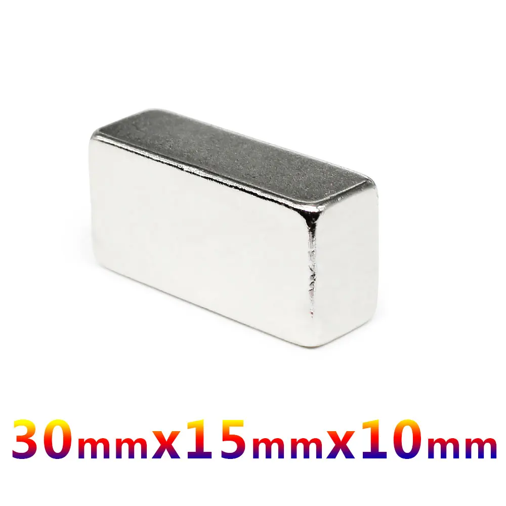 1/2/5/10/15PCS 30X15X10mm Block Rare Earth Magnet Sheet 30*15*10 N35 Rectangular Permanent NdFeB Magnets Strong 30x15x10