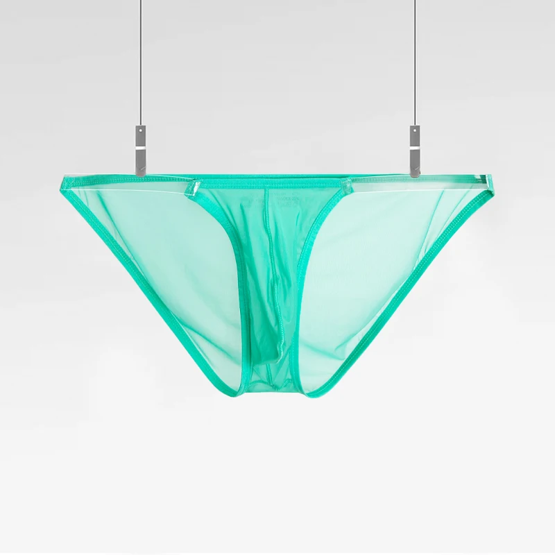 Мужское сексуальное мягкое нижнее белье, трусы с низкой талией, прозрачные сетчатые трусы 0,01, ультратонкие дышащие трусы из прозрачной сетчатой ткани
