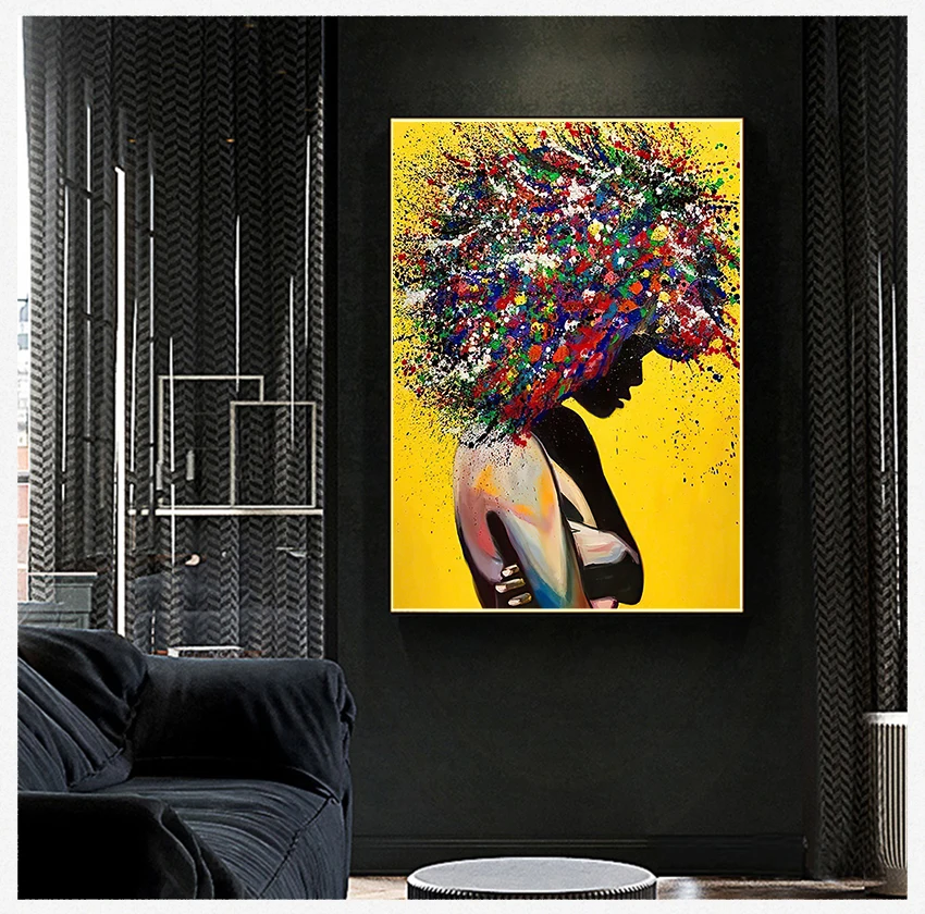 Art s And Prints Street Art Black Girl Wall Pictures Home Decor Abstract African Girl Wall Art Canvas Paintings Graffiti