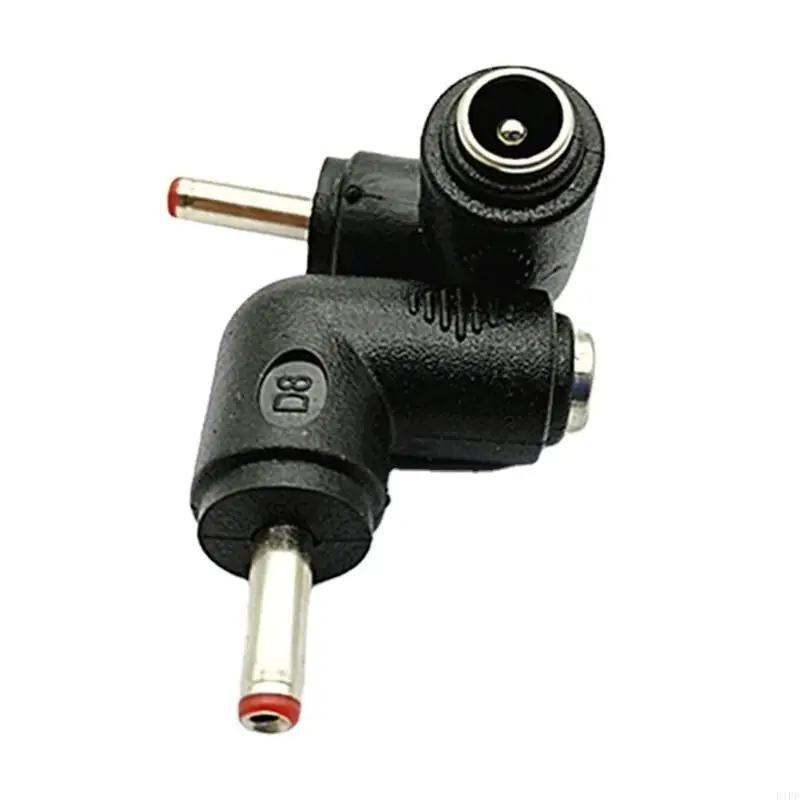 E1PF 5.5x2.1mm女性から3.5x1.35mm男性コネクタアダプター肘変換ヘッドノートブックコンピューターアクセサリー