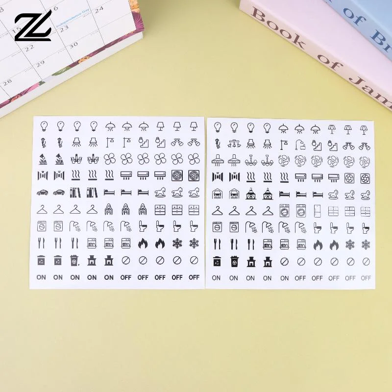 10Pcs Self-Adhesive Transparent Switch Label Sticker Waterproof Switches Labels Household Light Distribution Box Stickers