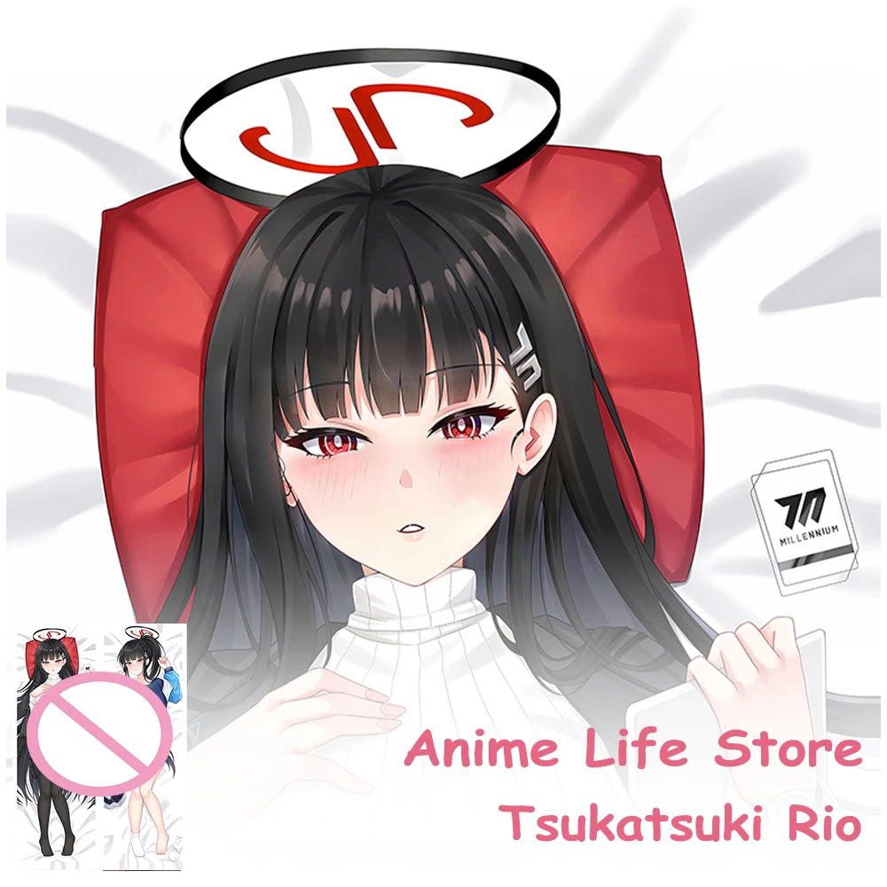 Anime Blue Archive Tsukatsuki Rio Hugging Body Pillow Cover Dakimakura Cosplay Props Otaku Bedding Cushion Covers Decor Room