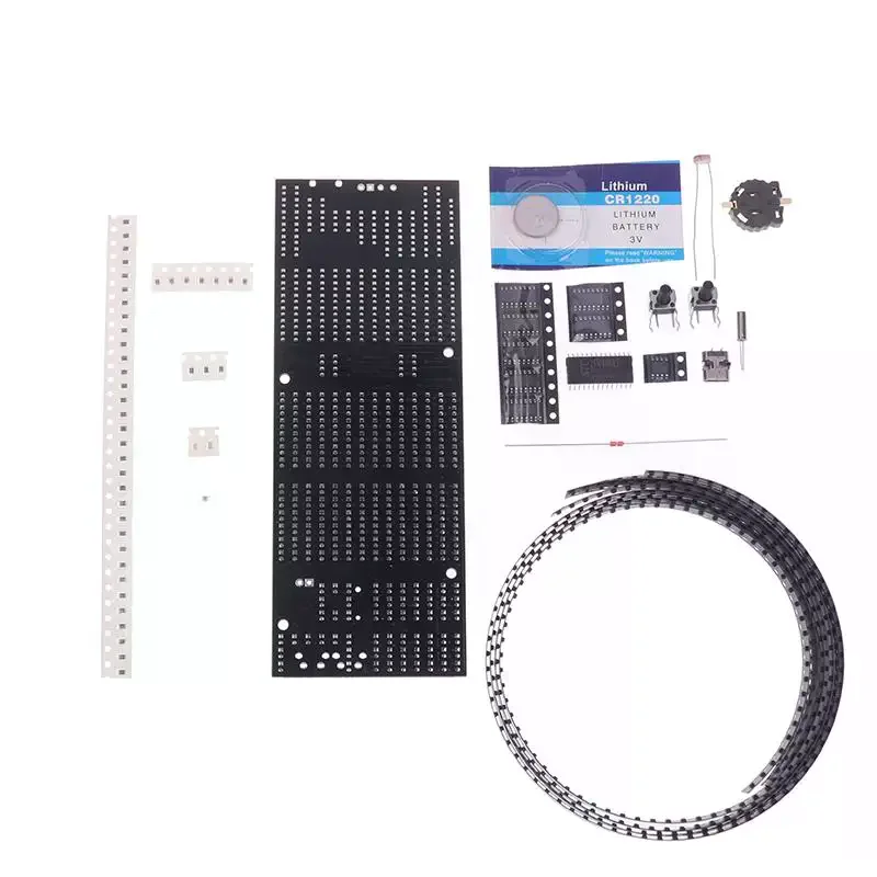 LED Dot Matrix Digital Clock Kit With Auto Brightness Time Temperature Soldering Practice Kit DIY Electronics Project