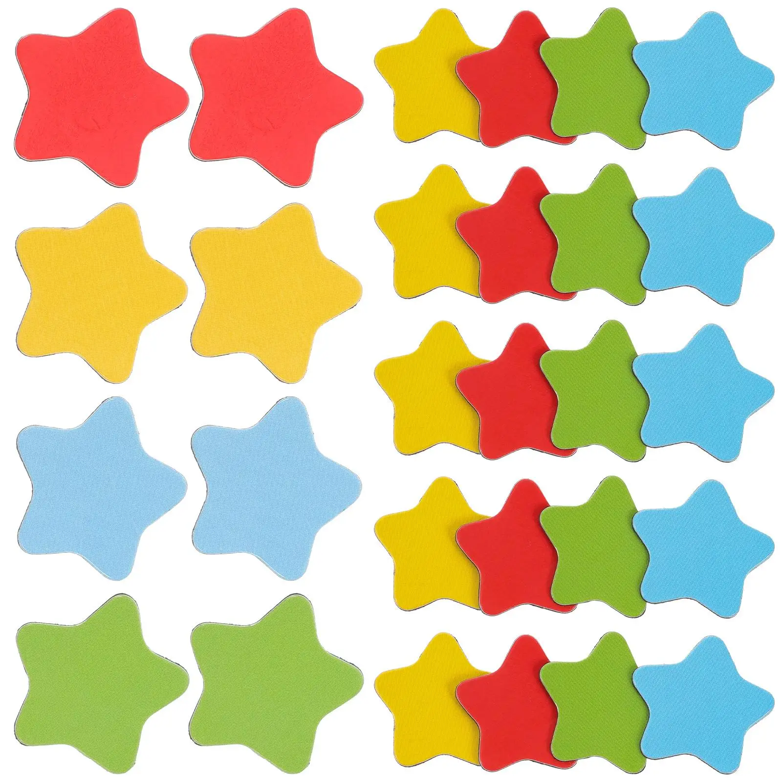 80 Pcs Star Tiles Whiteboard Fridge Magnets Number Soft Magnetic Decorations for Classroom