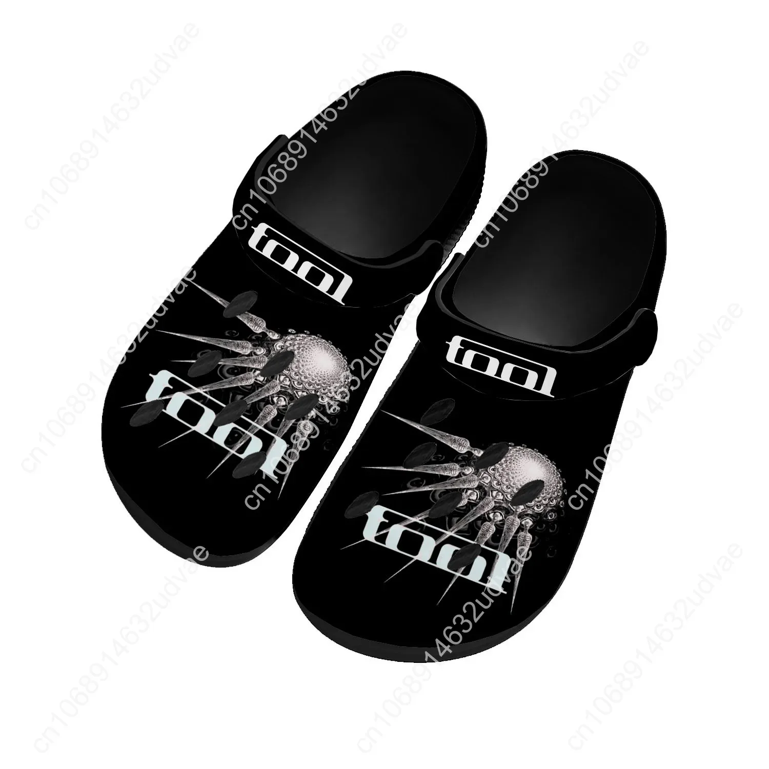 

Домашние сандалии на заказ для инструментов, женская модная подростковая обувь для воды, рок-группа, садовые дышащие удобные пляжные тапочки с отверстиями