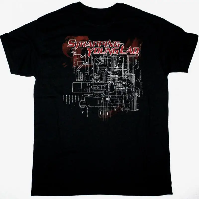 

STRAPPING YOUNG LAD Band City Cotton Black S 5XL T Shirt