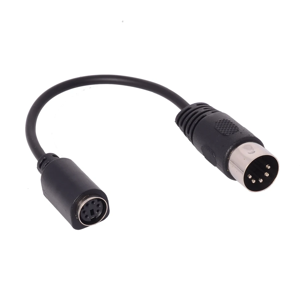 6 بوصة في DIN5 إلى Mini DIN6 PS/2 ذكر إلى أنثى محول لوحة المفاتيح محول وصلة كابل DIN5 5 دبوس إلى MDIN6 6 Pin M/F للكمبيوتر لينكس