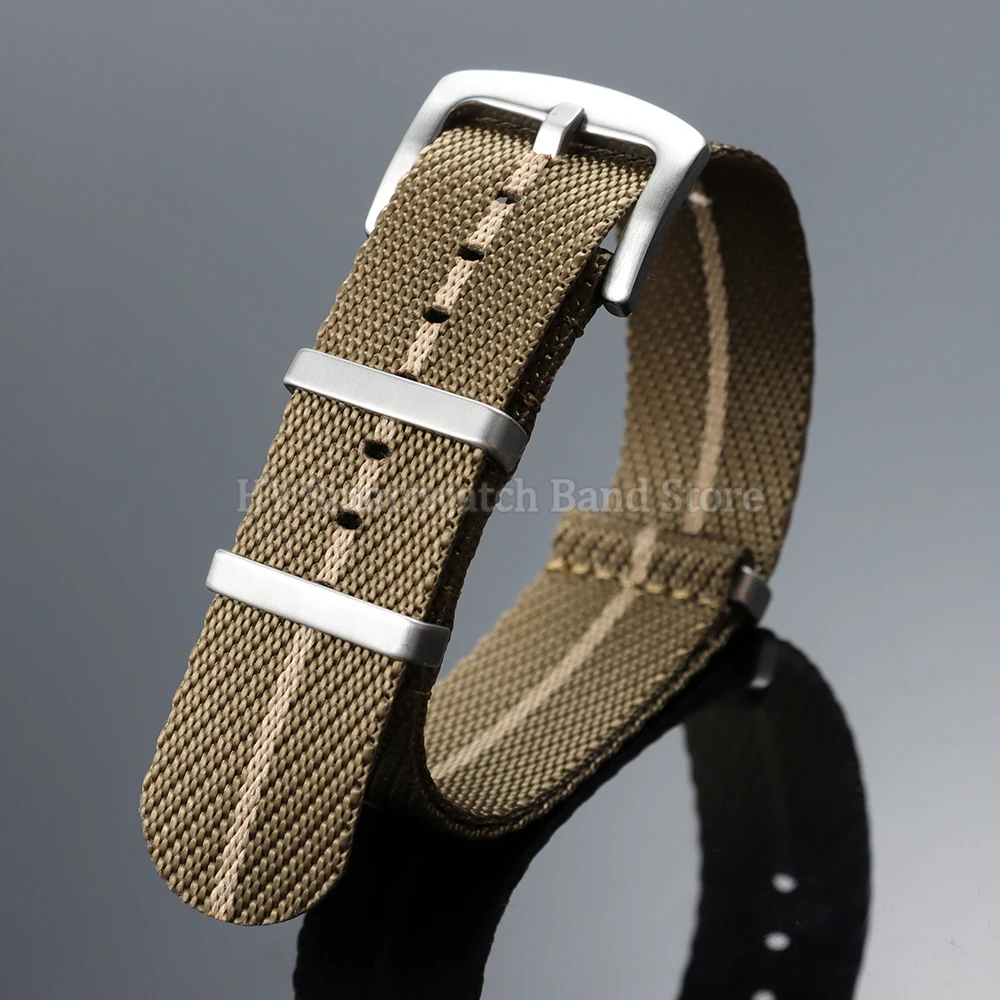 Hochwertiges Nylon-Uhrenarmband für Omega Seamaster 007 für Samsung für Seiko Militär-Armband 20 mm 22 mm weiches Nylon-Armband