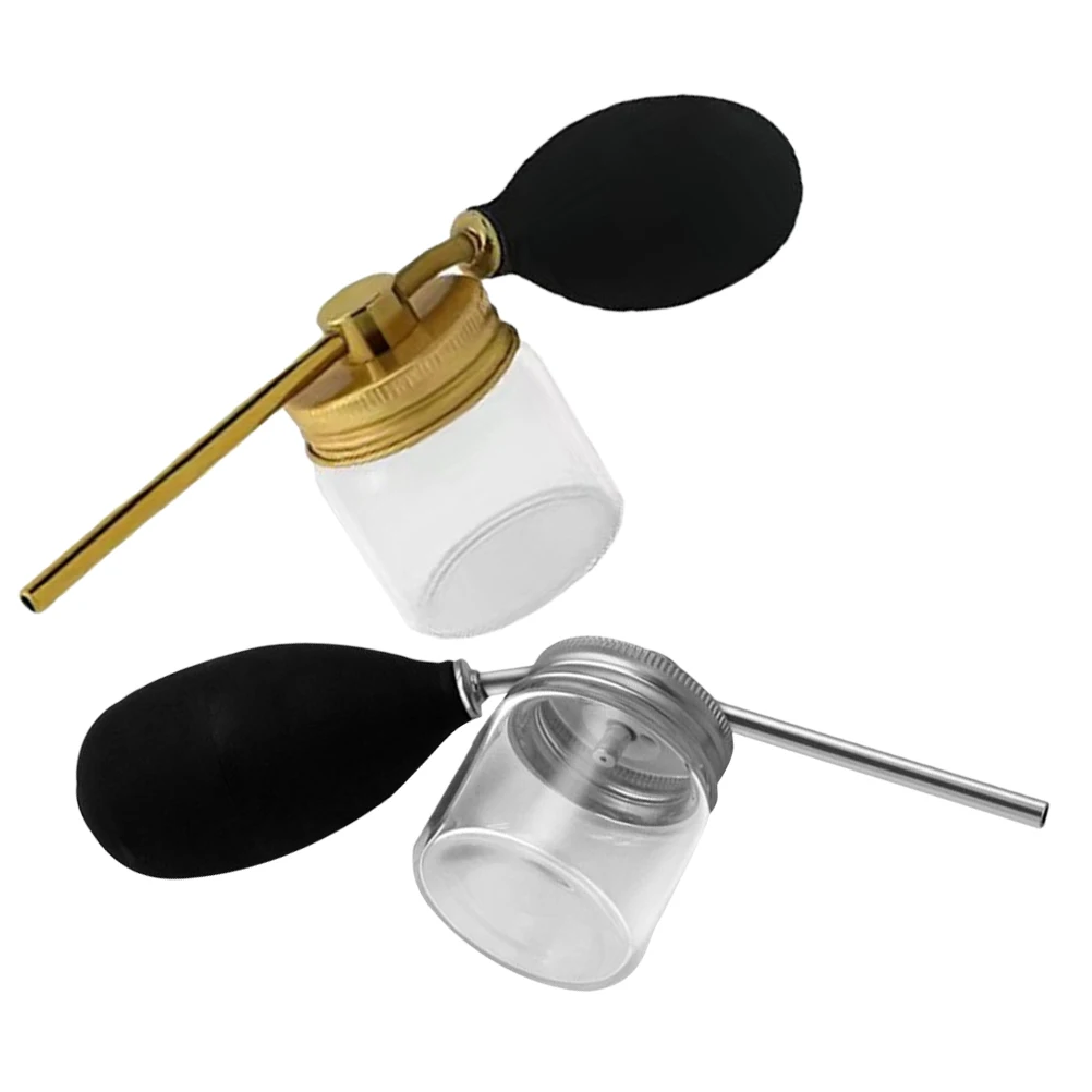 

2pcs Refillable Powder Sprayer Bottle Transparent Hair Fiber Applicator For Hair Building Salon Use Precision Nozzle Spray