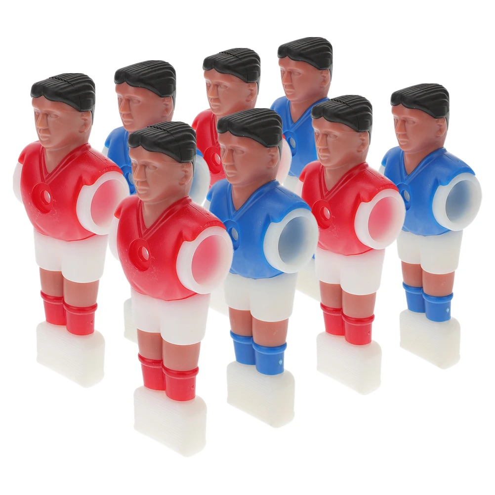 

8pcs Football Machine Replacement Soccer Player Foosball Statues Tournament Style Plastic Tabletop Soccer Players Desktop