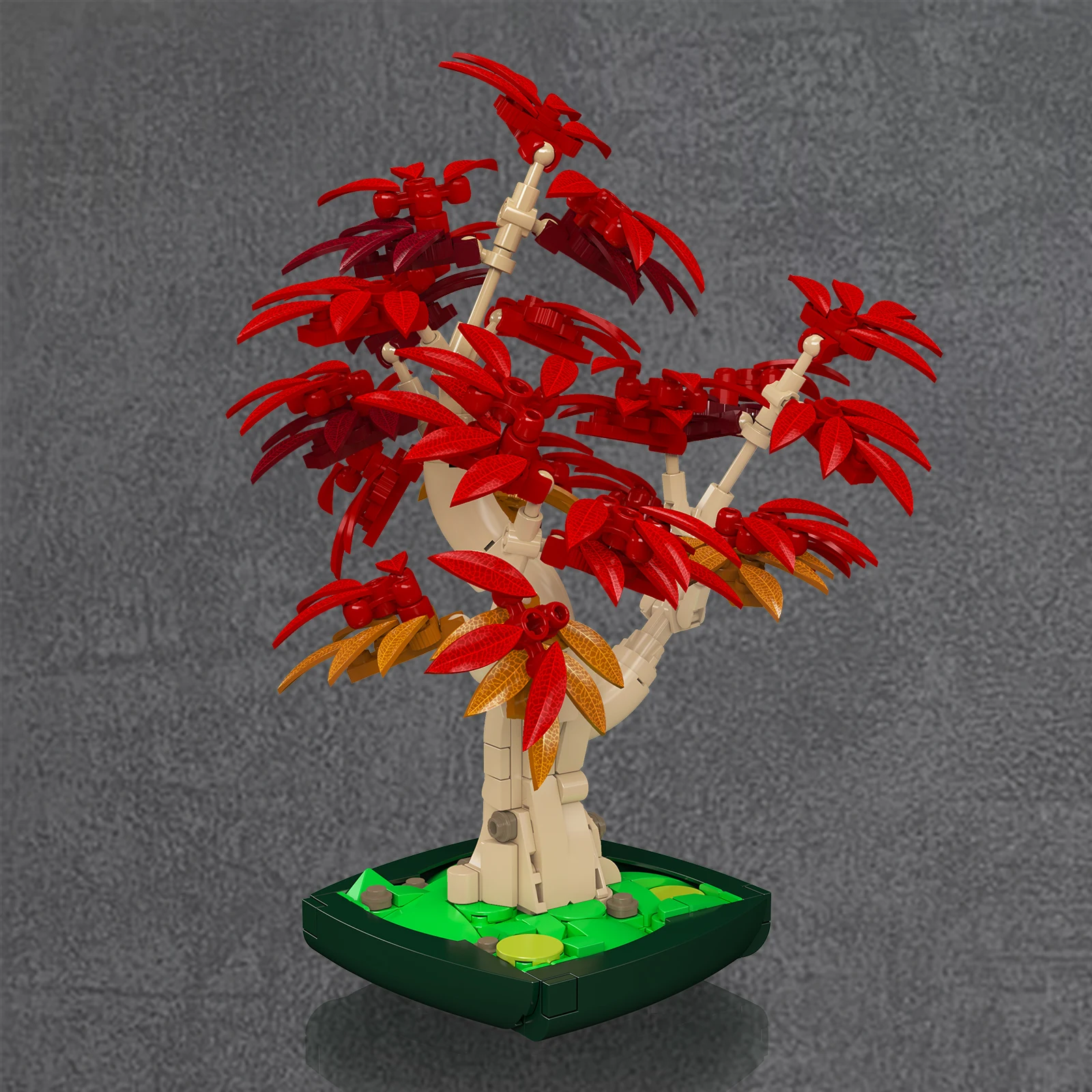 Mould King 24122 Red Maple Bonsai 532PCS Building Blocks Set Bricks Potted Plants Model Home Office Ornament Toys Holiday Gifts