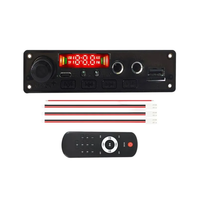 Super Sale DC3.7V-5V BT5.3 MP3 Decoder Board 10W Amplifier MP3 Player Support Call Recording 3.5mm USB TF FM Large Remote Cont