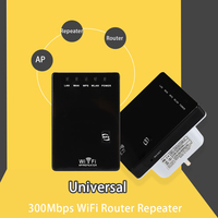 300Mbps Wifi Repeater Wireless Mini Router Signal Range Extender 2 LAN Ports 802.11n/ b/g Wi-Fi Network Expander Amplifier