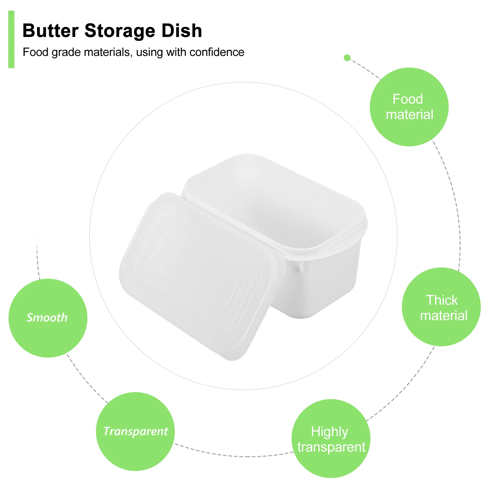 2 قطعة صندوق حفظ الطعام سطح أملس مختومة تصميم الغبار برهان زبدة صندوق الغذاء الحاويات لوازم بار المطبخ #2