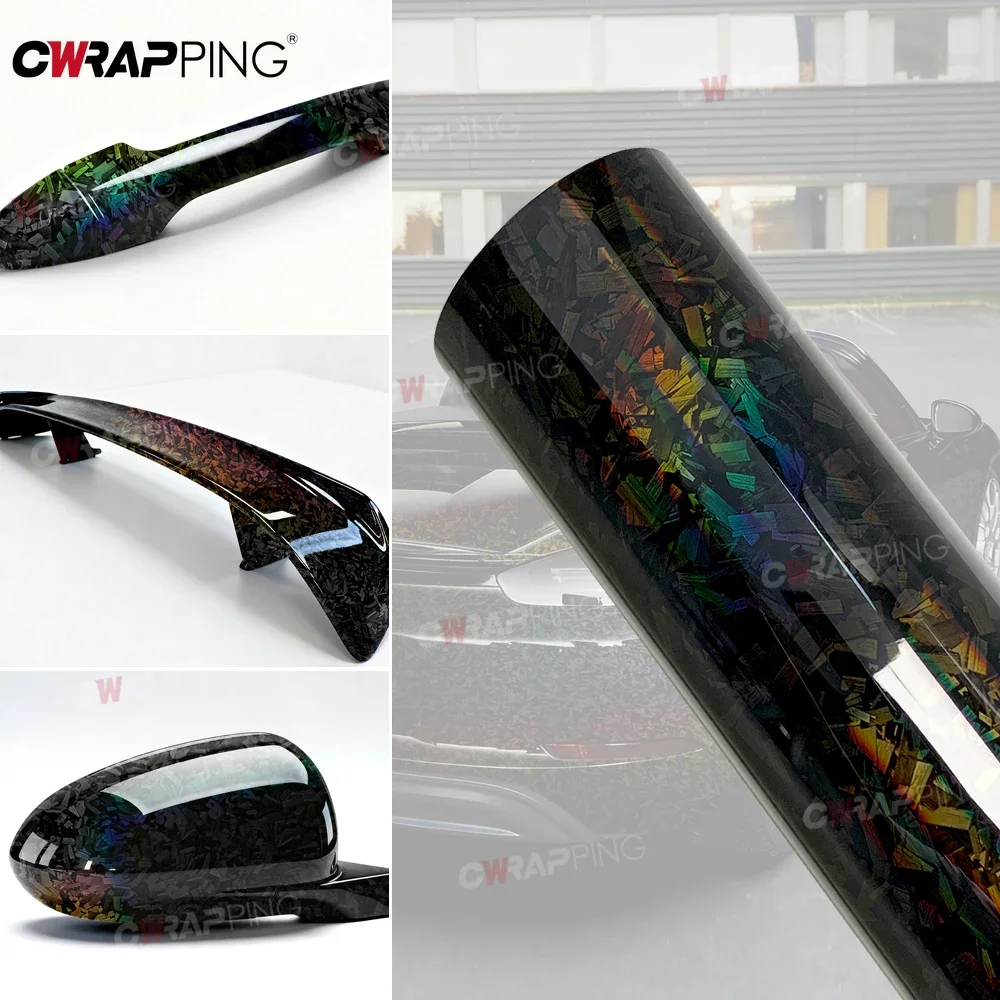 PET Stickers for Car Wrapping Film Air Release Carbon Foil Large Black Car Vinyl Wrap 50/100/145CM Waterproof Motorcycle Helmet