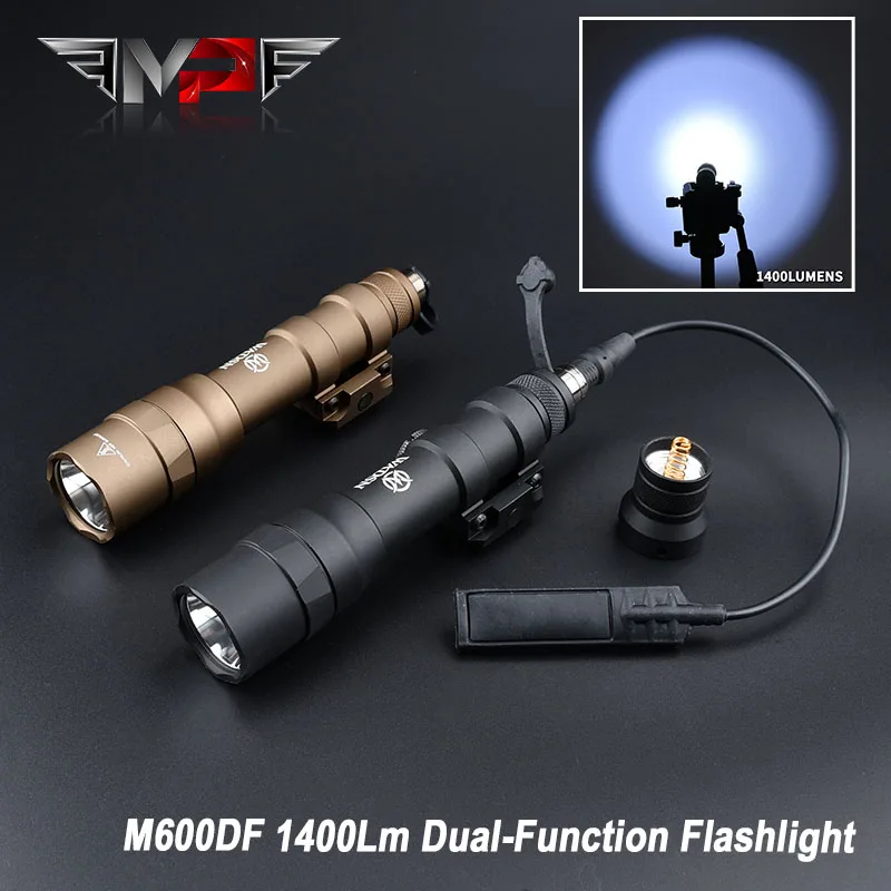 WADSN SF 1400 Lumen M600 M600DF Tactical Weapon Scout Light Airsoft Rifle M600DF Flashlight Torch Fit 20mm Picatinny Rail ﻿